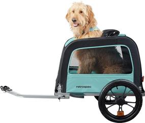 img 4 attached to 🐾 Retrospec Rover Waggin' Pet Bike Trailer - Small & Medium Sized Dogs Bicycle Carrier - Foldable Frame with 16 Inch Wheels - Non-Slip Floor & Internal Leash: A Perfect Ride for Your Furry Friend!