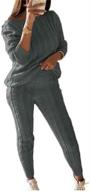 👗 stylish and comfortable women's off-shoulder knit jumpsuit - lkous 2 piece set logo