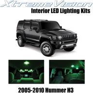 xtremevision interior led for hummer h3 2005-2010 (15 pieces) green interior led kit installation tool logo