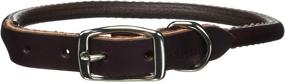 img 2 attached to 🐾 Coastal Pet Products Latigo Leather Round Dog Collar, 5/8" x 16