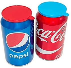 img 1 attached to 🥤 Soda Pop Top Covers - Pack of 12 Assorted Can Lid Protectors