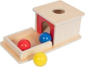 img 2 attached to 🔴 Adena Montessori Object Permanence Box with Tray: Enhancing Cognitive Development for 6-12 Month Infants, 1 Year Babies, and Toddlers with Three Balls Montessori Toys