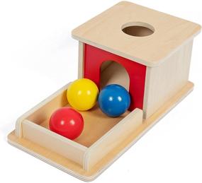 img 1 attached to 🔴 Adena Montessori Object Permanence Box with Tray: Enhancing Cognitive Development for 6-12 Month Infants, 1 Year Babies, and Toddlers with Three Balls Montessori Toys