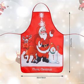 img 3 attached to Teblacker Christmas Kitchen Cooking Apron Christmas