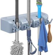 🧹 streamline your organizational game with the phoenixee broom holder wall mount: innovative multifunctional mop holder brackets for efficient wall storage logo