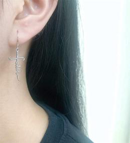 img 3 attached to 🕊️ Elegant 925 Sterling Silver Cross Drop Dangle Earrings: A Symbol of Eternity, Faith, and Love for Women and Girls