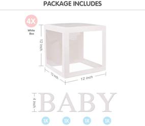 img 3 attached to Transparent Baby Blocks with Lettered Clear Boxes: Perfect Gender Reveal Decorations, Baby Shower Favor Box Decorations