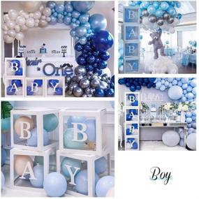 img 2 attached to Transparent Baby Blocks with Lettered Clear Boxes: Perfect Gender Reveal Decorations, Baby Shower Favor Box Decorations