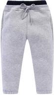 🏞 cozy and practical: littlespring boys girls drawstring fleece pants for ultimate comfort logo