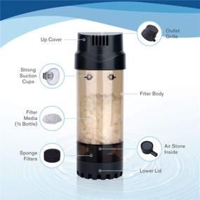 img 2 attached to 🐟 AQQA Fluidized Moving Bed Filter with Bubble Bio Media, Air Stone for Enhanced Oxygenation, Submersible Sponge Filter – Ideal for Marine and Freshwater Aquariums Cleaning