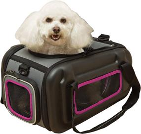 img 1 attached to 🐾 Optimized Airline-Approved Collapsible Lightweight Ergo Stow-Away Contoured Pet Carrier