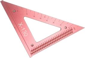 img 4 attached to 🔧 Fladess Carpenters Precision Square: Speed Combination 90 and 45 Degree - Red Anodized Aluminum - Woodworking Tools for Carpentry Furniture Building and Woodcraft