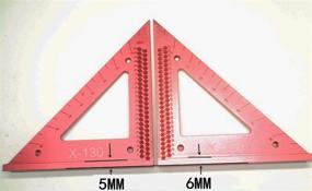 img 3 attached to 🔧 Fladess Carpenters Precision Square: Speed Combination 90 and 45 Degree - Red Anodized Aluminum - Woodworking Tools for Carpentry Furniture Building and Woodcraft