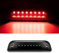 1995-2016 toyota tacoma high mount brake led light - plug and play, black cover+red lens logo