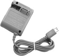 🔌 nintendo ds lite charger, flip travel charger power supply ac adapter wall charger power cord 5.2v 450ma logo