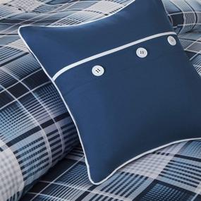 img 1 attached to Intelligent Design Cozy Comforter: Casual Cabin Lodge Plaid Design, All Season Bedding Set Blue Full/Queen