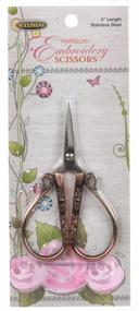 img 1 attached to 🪡 Sullivans Heirloom Embroidery Scissors: 4-Inch Antique Copper Teardrop Handle