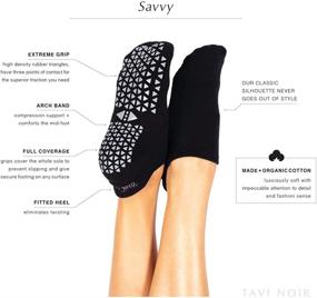 img 1 attached to Enhance Your Barre, Dance, and Yoga Experience with Tavi Noir Women’s Savvy Non-Slip Socks 2 pack