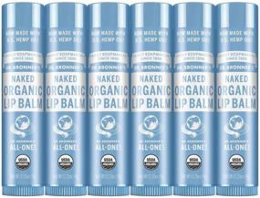 img 4 attached to 🌿 Органический бальзам для губ от Dr. Bronner - Naked, упаковка из 6 штук - Без запаха, с органическим пчелиным воском и маслом авокадо - Идеально подходит для сухих губ, рук, подбородка или щек - Обогащен маслом жожоба для дополнительного увлажнения - Успокаивающая формула.