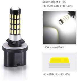 img 2 attached to 💡 LUYED 2 X1000 Lumens Super Bright 4014 51-EX Chipsets 880 886 890 892 Led Bulb With Projector: Perfect for DRL or Fog Lights - Xenon White