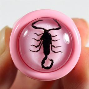 img 3 attached to 🦂 REALBUG Black Scorpion Pink Ring Size 6: Unique and Stylish Statement Jewelry