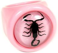 🦂 realbug black scorpion pink ring size 6: unique and stylish statement jewelry logo