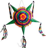 texmex fun stuff large mexican star pinata - colorful foldable fiesta party accessory for kids, boys, girls, adults - holds 3 pounds! логотип