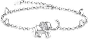 img 4 attached to Elephant Bracelet Sterling Elephants Jewelry