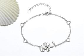 img 3 attached to Elephant Bracelet Sterling Elephants Jewelry