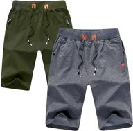 👦 irelia boys' clothing: comfy drawstring elastic shorts with handy pockets logo