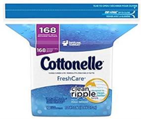 img 4 attached to 🚽 Cottonelle Fresh Care Flushable Moist Wipes Refill, 168 Count (2 Pack)