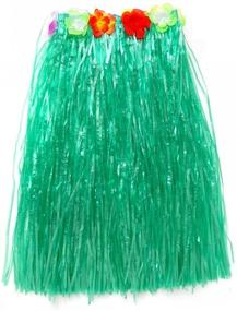 img 1 attached to 🌺 CISMARK Elastic Grass Skirts & Skorts for Hawaiian Dancer Girls' Clothing