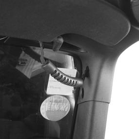 img 2 attached to 🚙 Держатель для захвата стеклопакета передней стойки для Jeep Wrangler JK (черный, набор из 2 шт.) - 2007-2018 Unlimited 4-дверный