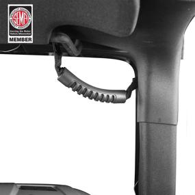 img 3 attached to 🚙 Держатель для захвата стеклопакета передней стойки для Jeep Wrangler JK (черный, набор из 2 шт.) - 2007-2018 Unlimited 4-дверный