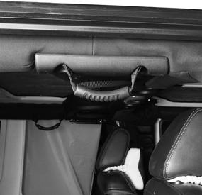 img 1 attached to 🚙 Держатель для захвата стеклопакета передней стойки для Jeep Wrangler JK (черный, набор из 2 шт.) - 2007-2018 Unlimited 4-дверный