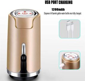 img 2 attached to 💧 Convenient USB Charging Water Bottle Pump: Portable Electric Dispenser for 5 Gallon Bottles