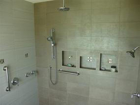 img 3 attached to EZ-NICHES 11in X 16in USA Made - Preformed Tile Niche: Stylish Shower Shampoo Shelf