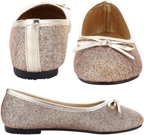 img 2 attached to 💃 Glittery Slip-On Ballet Flats for Little Girls and Toddlers with Bling-Bling Fashion