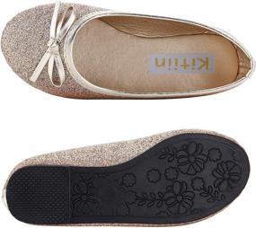 img 1 attached to 💃 Glittery Slip-On Ballet Flats for Little Girls and Toddlers with Bling-Bling Fashion