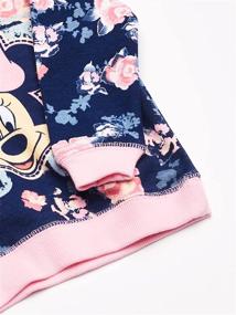 img 2 attached to 🌸 Adorable Disney Girls' Minnie Mouse Floral All-Over Print French Terry Sweatshirt for Trendy Style!