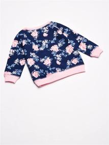 img 1 attached to 🌸 Adorable Disney Girls' Minnie Mouse Floral All-Over Print French Terry Sweatshirt for Trendy Style!