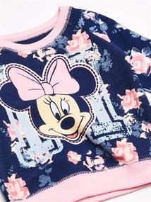 img 3 attached to 🌸 Adorable Disney Girls' Minnie Mouse Floral All-Over Print French Terry Sweatshirt for Trendy Style!
