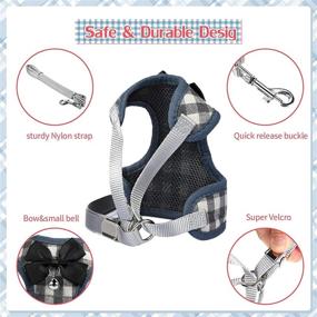 img 2 attached to 🐱 SATINIOR Cat Harness and Leash Set - Escape Proof Vest with Bell and Bow-Knot Decoration for Safe Walking, Ideal for Cats and Puppies