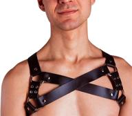 adjustable buckle leather clubwear harness logo