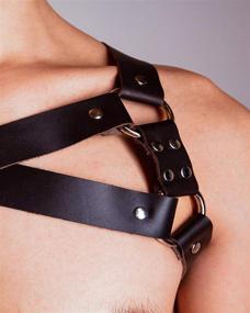 img 1 attached to Adjustable Buckle Leather Clubwear Harness