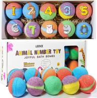 🛀 handmade bath bomb gift set for kids – number learning toys, 10-pack spa fizzies bath bomb kit – perfect birthday, christmas, and holiday gifts for women, girls, and boys – handmade fizzy balls (38g) logo
