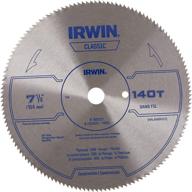 🔪 irwin tools 7 1/4-inch classic series steel corded circular saw blade 140t, .087-inch kerf (model 11840) logo