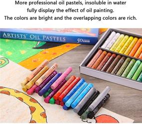 img 2 attached to 🖍️ Patoper Oil Pastels Set - 50 Colors Drawing Pastel Sticks Paint Crayons for Kids and Adults - Student Painting Art Kit - Coloring, DIY Crafting, Doodling - Artwork Supplies for School, Office