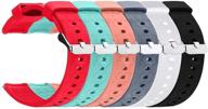 🌈 6pcs 20mm silicone bands straps: perfect compatibility with amazfit bip/bip lite/bip u/bip s/amazfit gts/amazfit gtr 42mm smartwatch logo