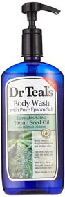 img 2 attached to 🌿 Teal's Pure Epsom Salt Cannabis Sativa Hemp Seed Oil Body Wash - 24 oz